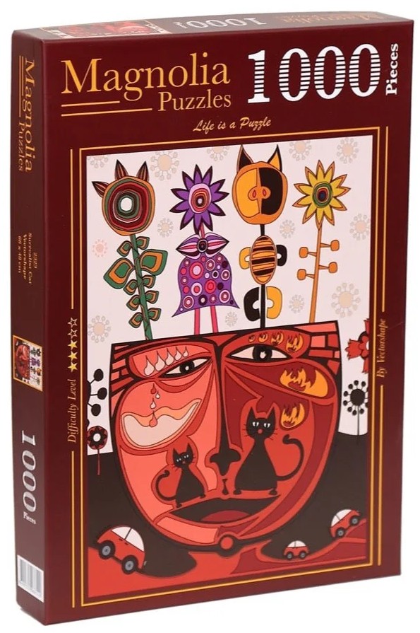 Puzzle Magnolia din 1000 piese - Pisică suprarealistă