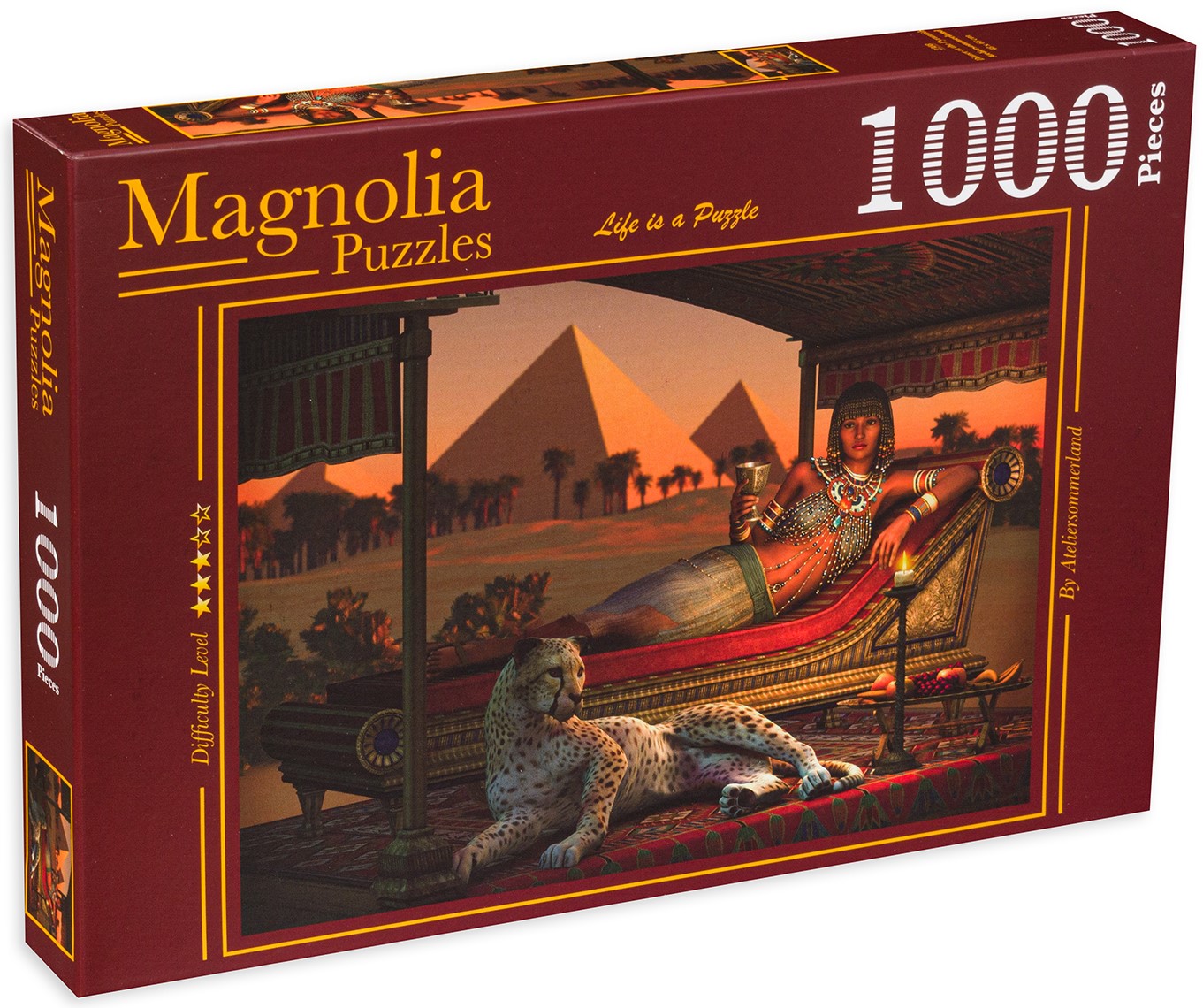 Puzzle Magnolia din 1000 de piese - Cina lângă piramide