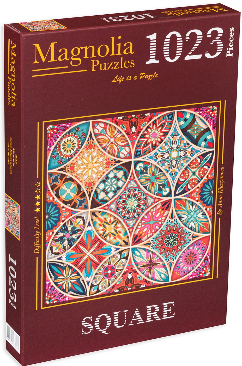 Puzzle Magnolia din 1023 de piese - Mandala