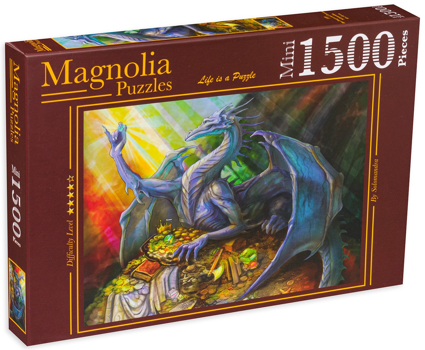 Puzzle Magnolia din 1500 de mini piese - Dragonul și comorile