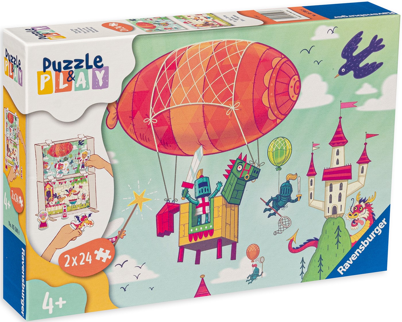 Joc de societate tip puzzle Ravensburger din 2 x 24 de piese - Gratar regal