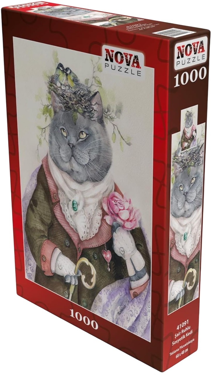 Puzzle Nova puzzle din 1000 piese - Pisică britanică cu suflet de poet