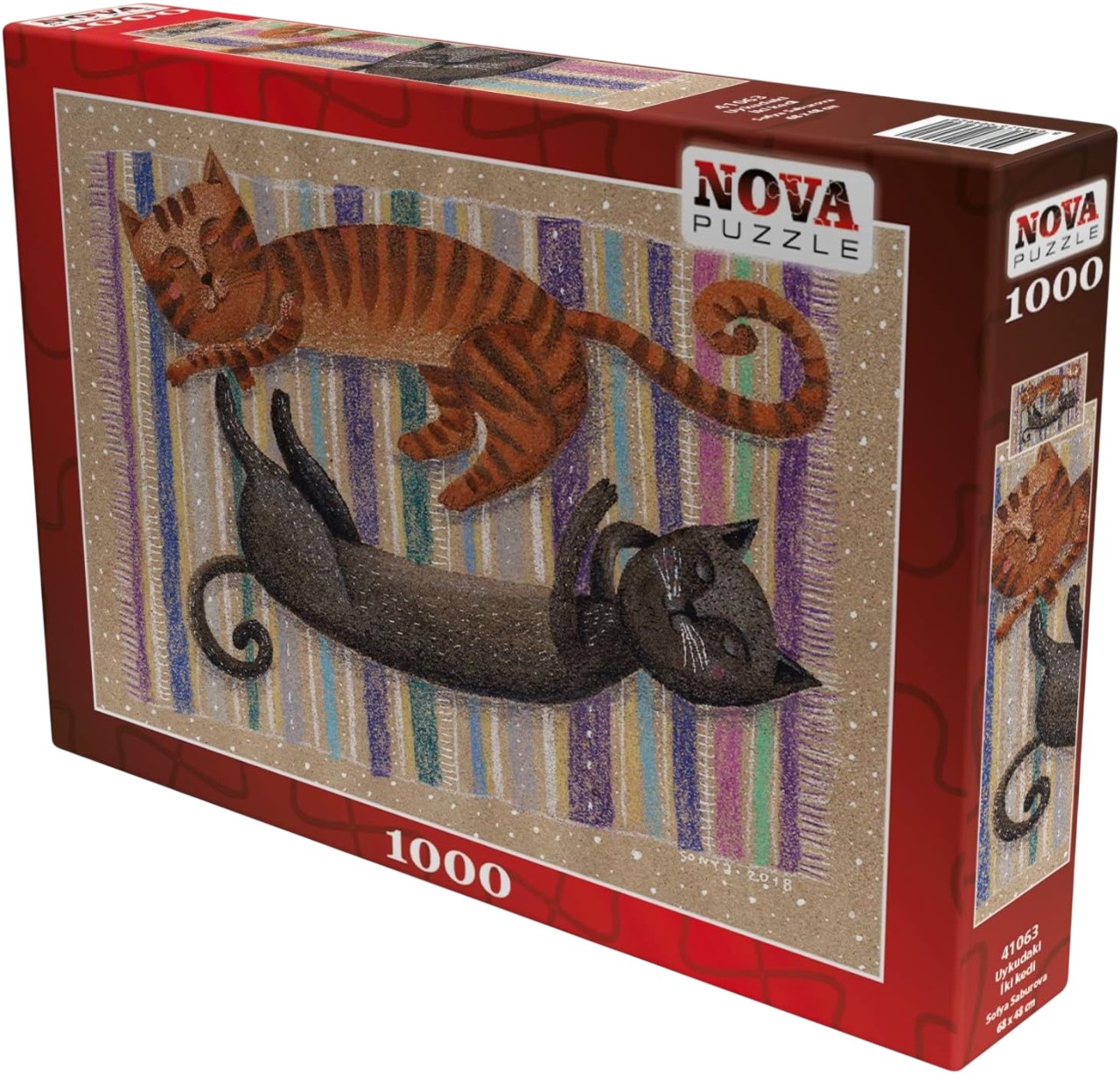 Puzzle Nova puzzle din 1000 piese - Două pisici adormite