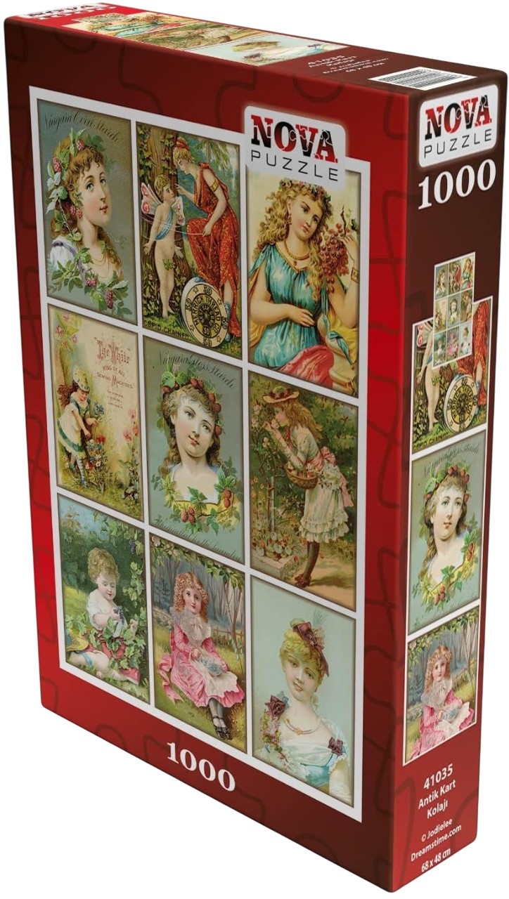 Puzzle Nova puzzle din 1000 piese - Colaj de cărți poștale de epocă