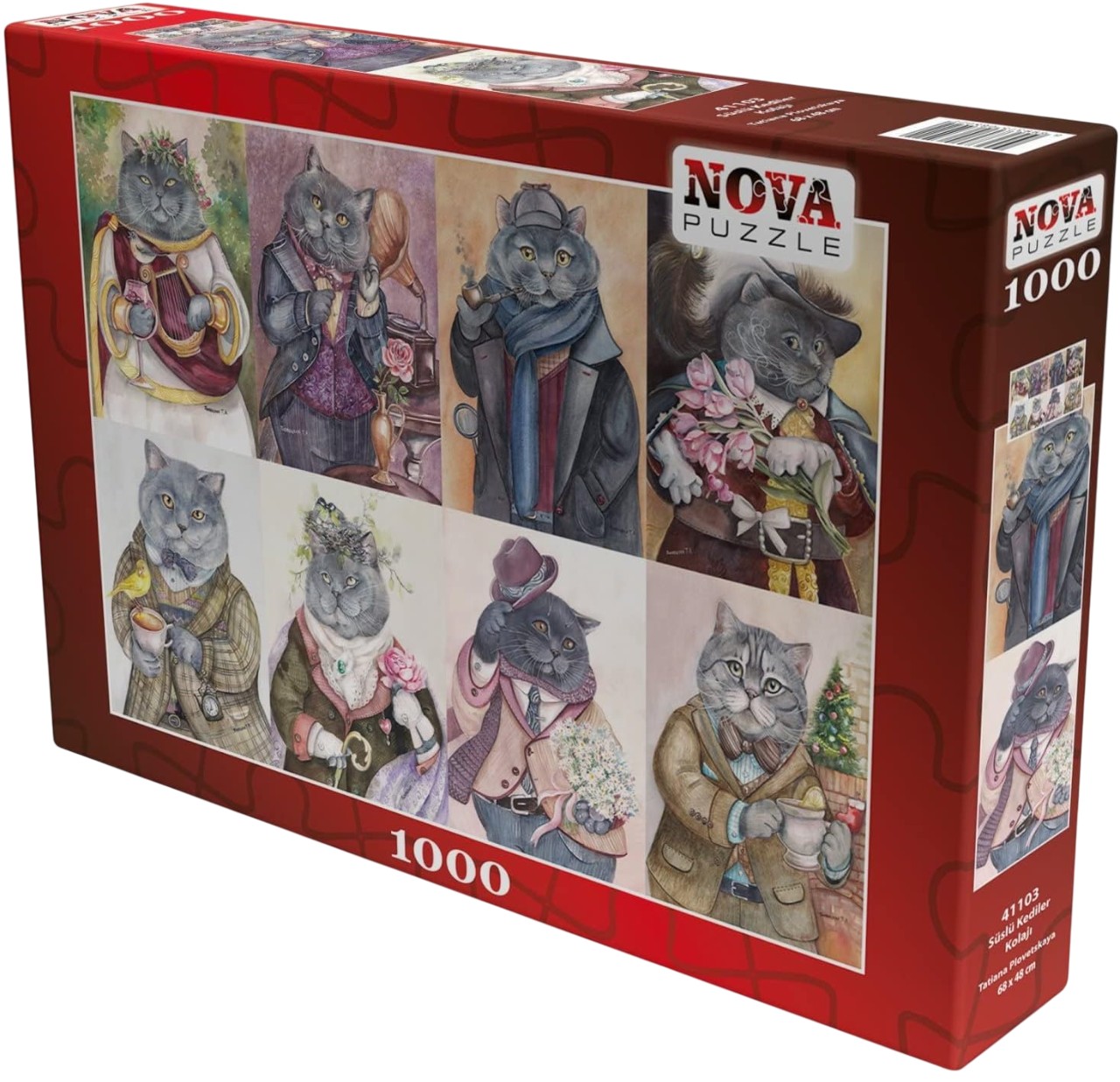 Puzzle Nova puzzle din 1000 piese - Colaj cu pisici britanice