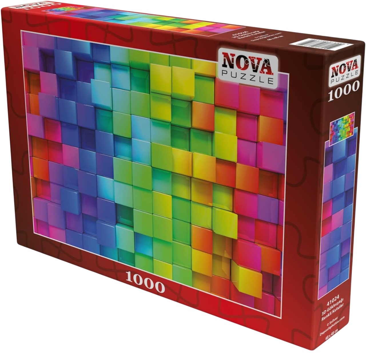Puzzle Nova puzzle din 1000 piese - Cutii de culoare curcubeu