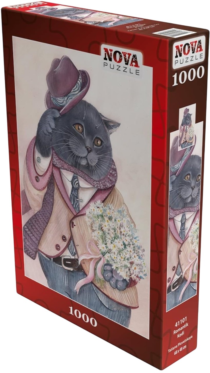 Puzzle Nova puzzle din 1000 piese - Pisica romantică