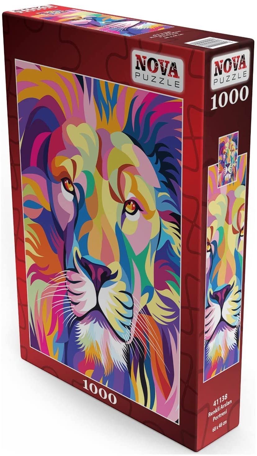 Puzzle Nova puzzle din 1000 de piese - Un leu colorat