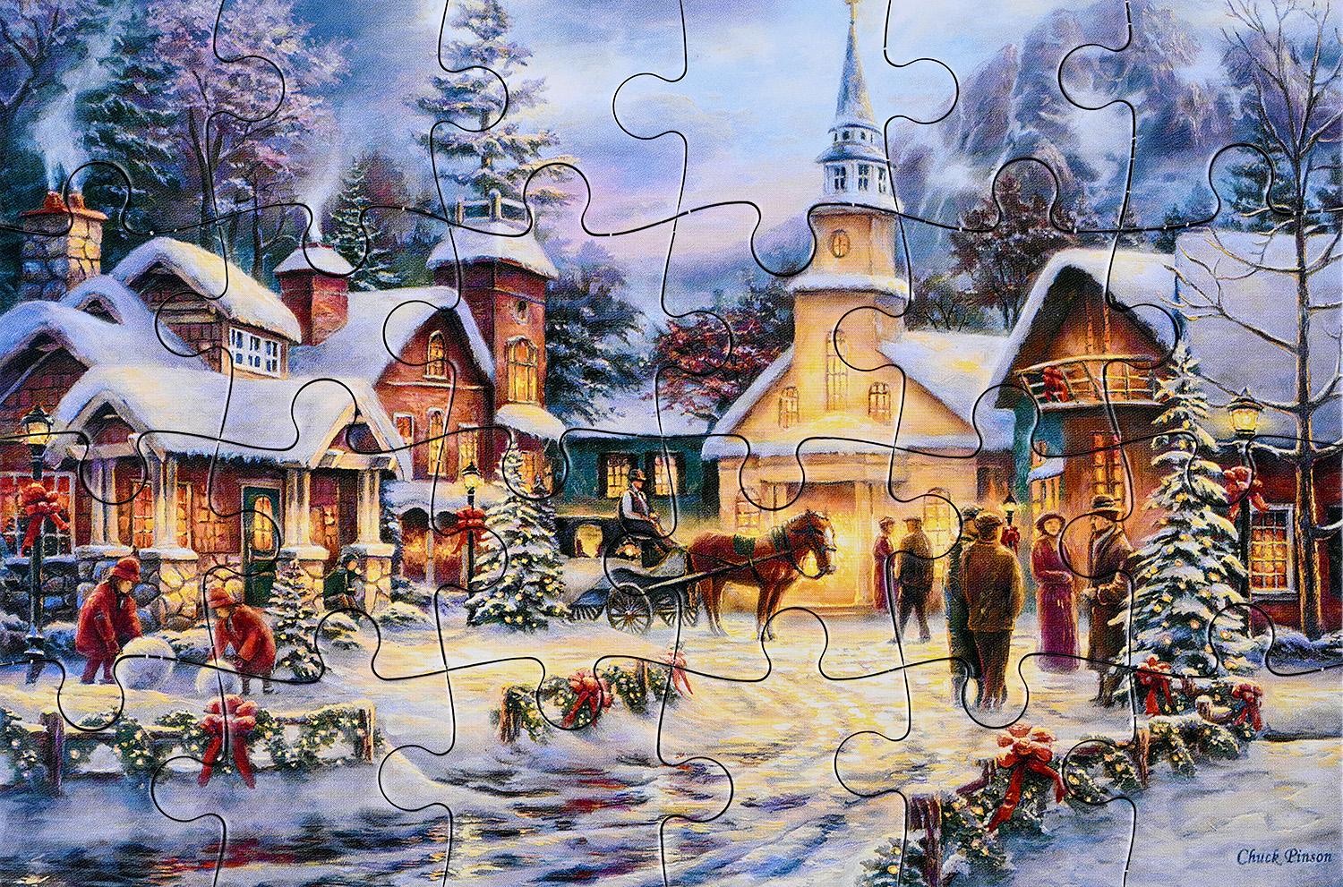 Puzzle-carte poştală Castorland din 24 piese - Credința este adâncă