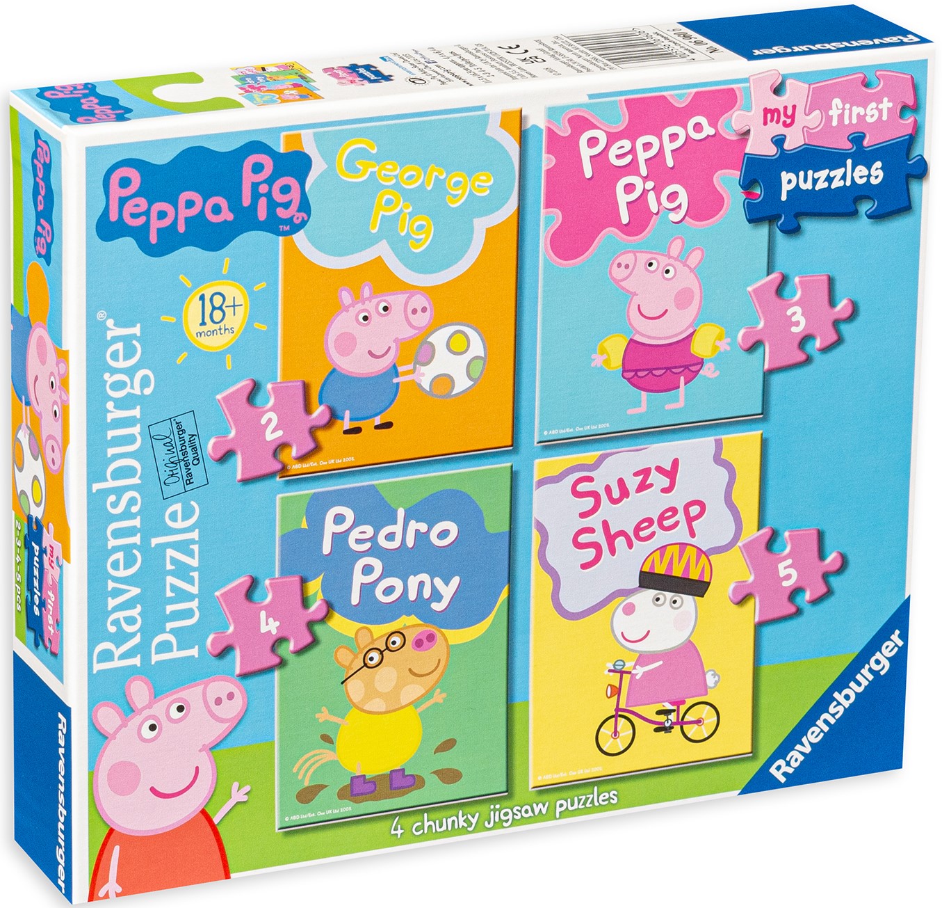 Puzzle Ravensburger 4 în 1 - Peppa  Purcelusul