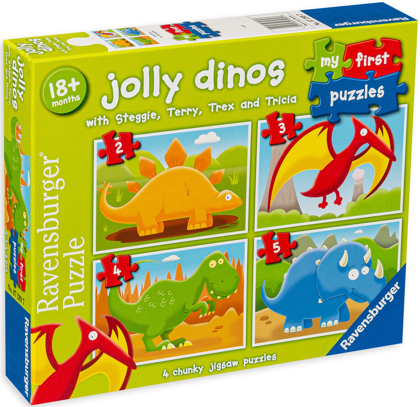Puzzle Ravensburger 4 în 1 - Dinozauri fericiti