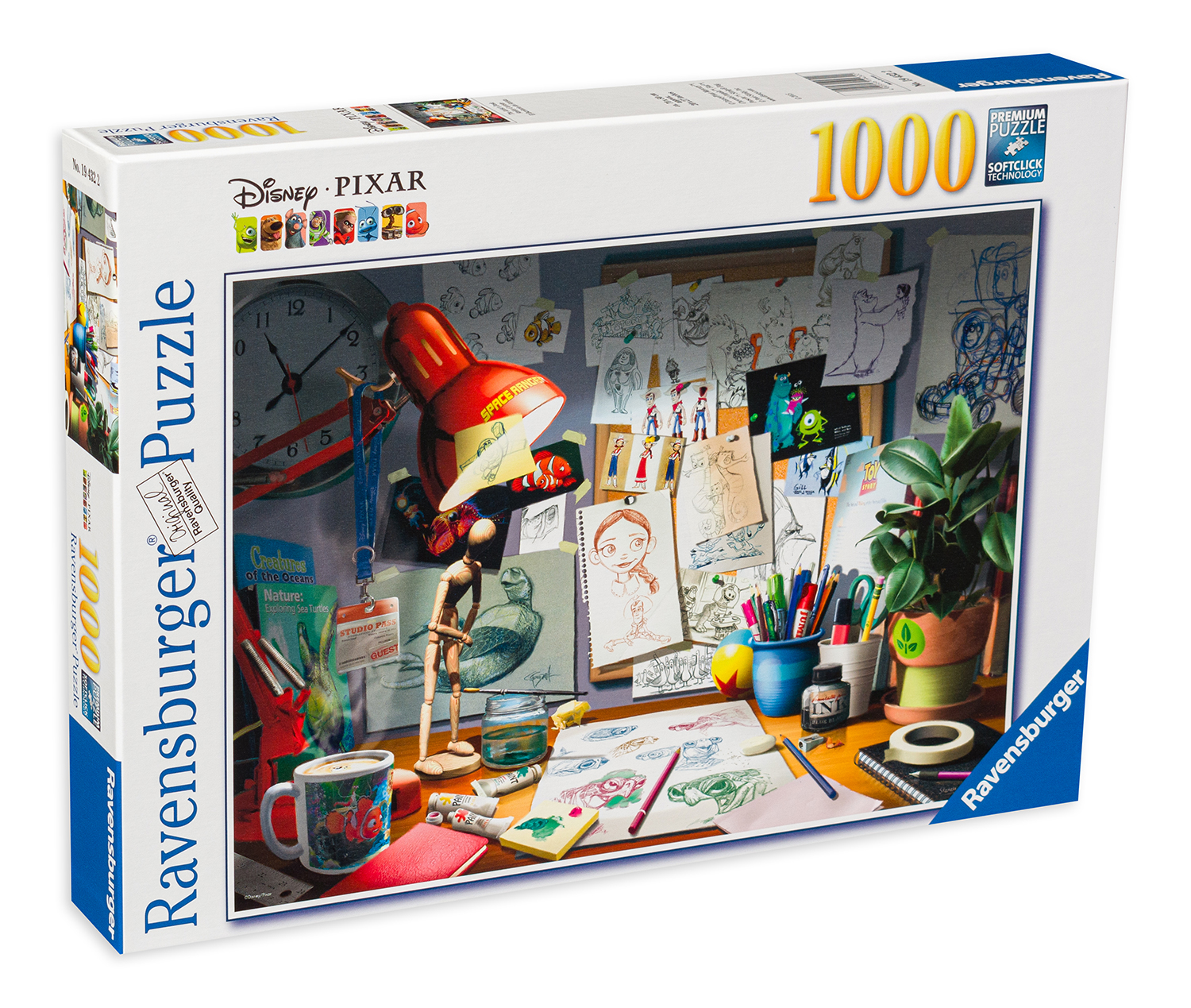 Puzzle Ravensburger din 1000 de piese - Biroul pictorului