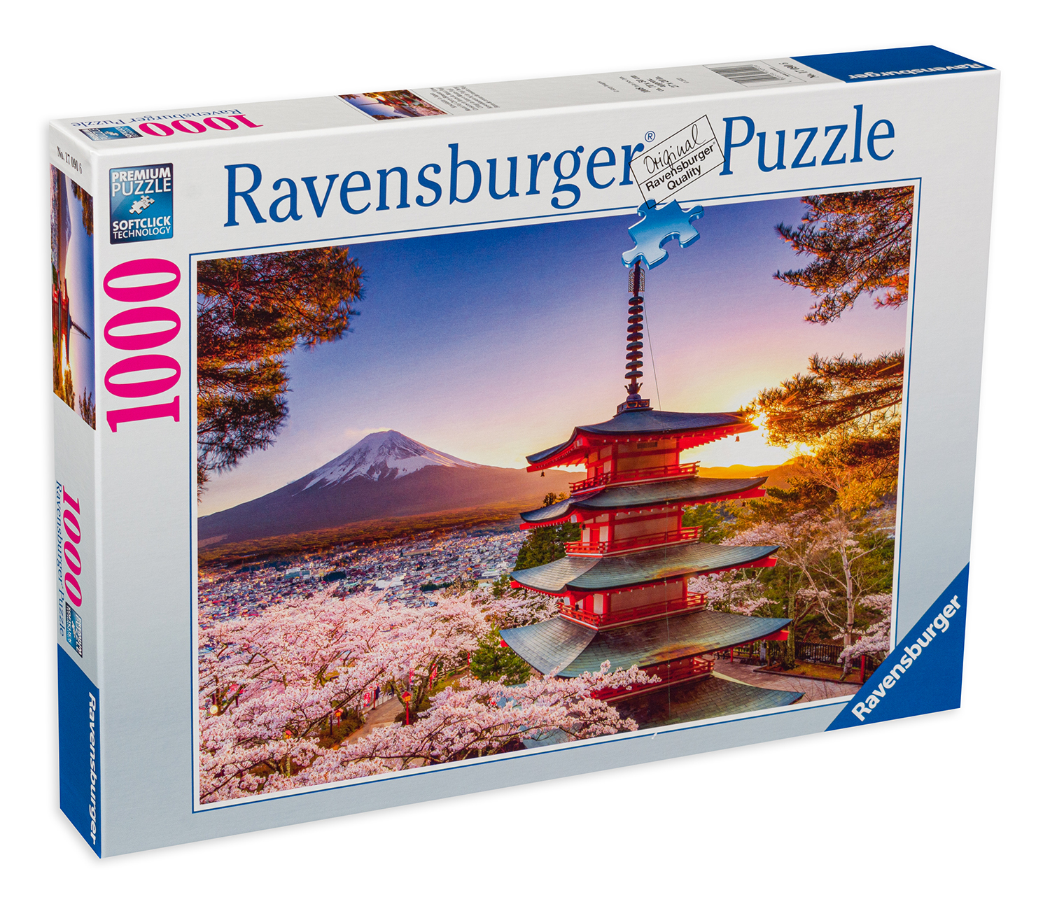 Puzzle Ravensburger din 1000 de piese - Culoarea cireșului înflorit din Japonia