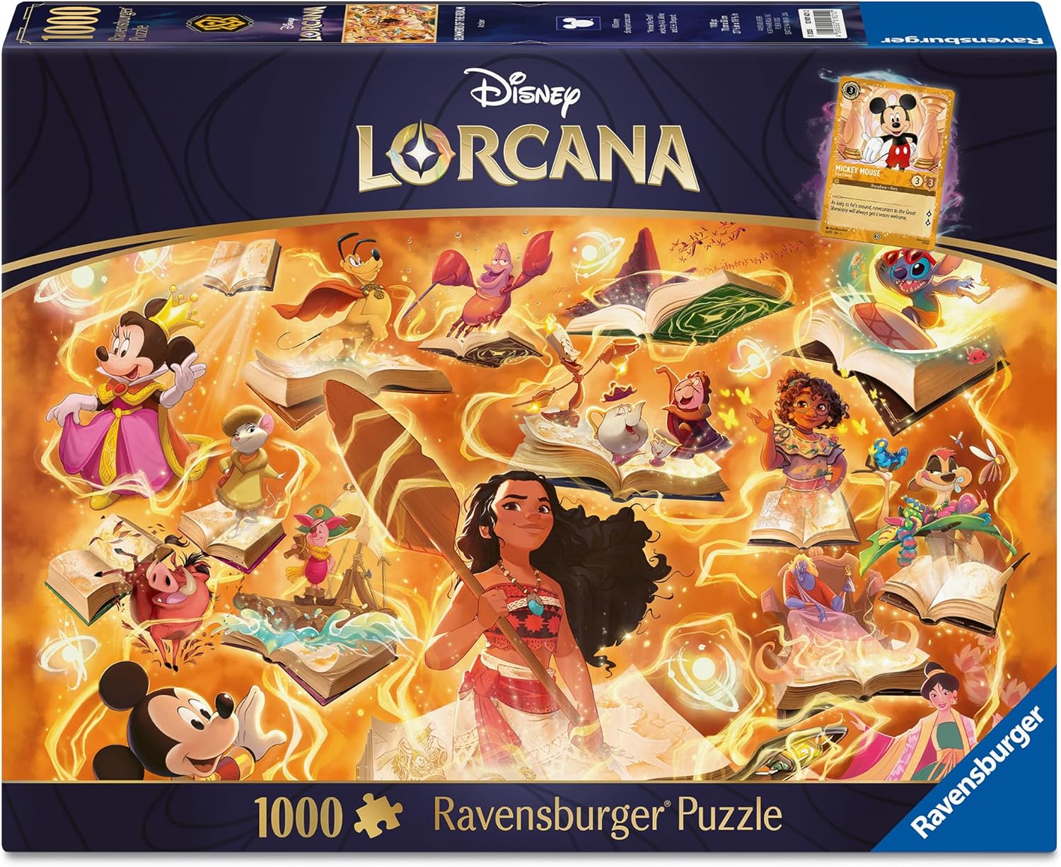 Puzzle Ravensburger de 1000 de bucăți  - Disney Lorcana: Glimmers of the Realm - Amber