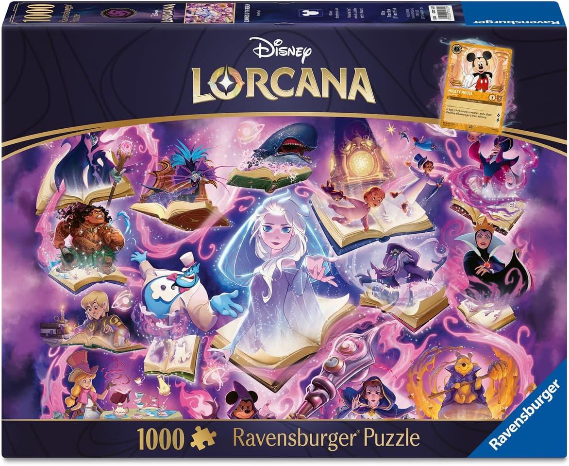 Puzzle Ravensburger de 1000 de bucăți  - Disney Lorcana: Glimmers of the Realm - Amethyst