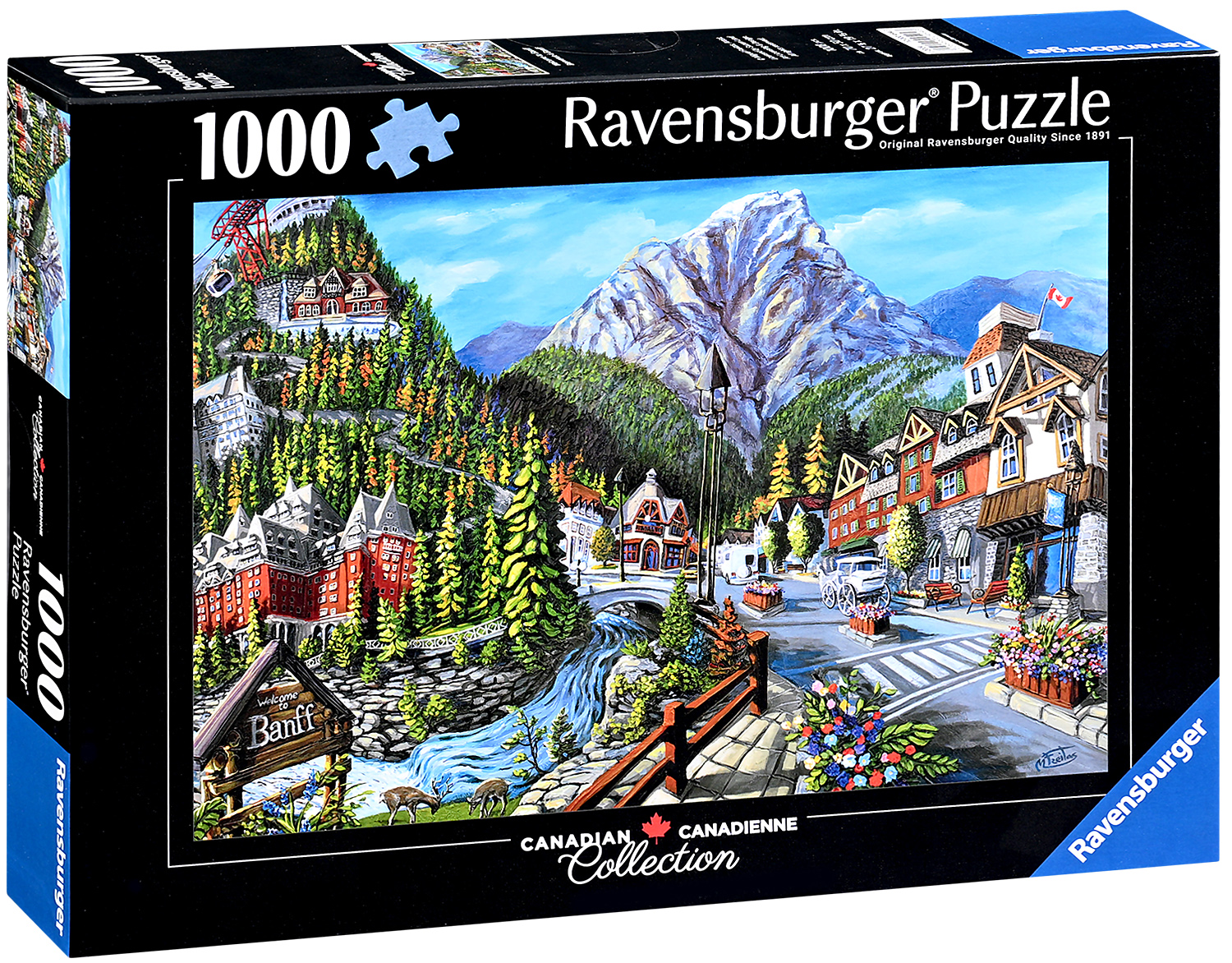 Puzzle Ravensburger din 1000 de piese - Bine ați venit în Banff