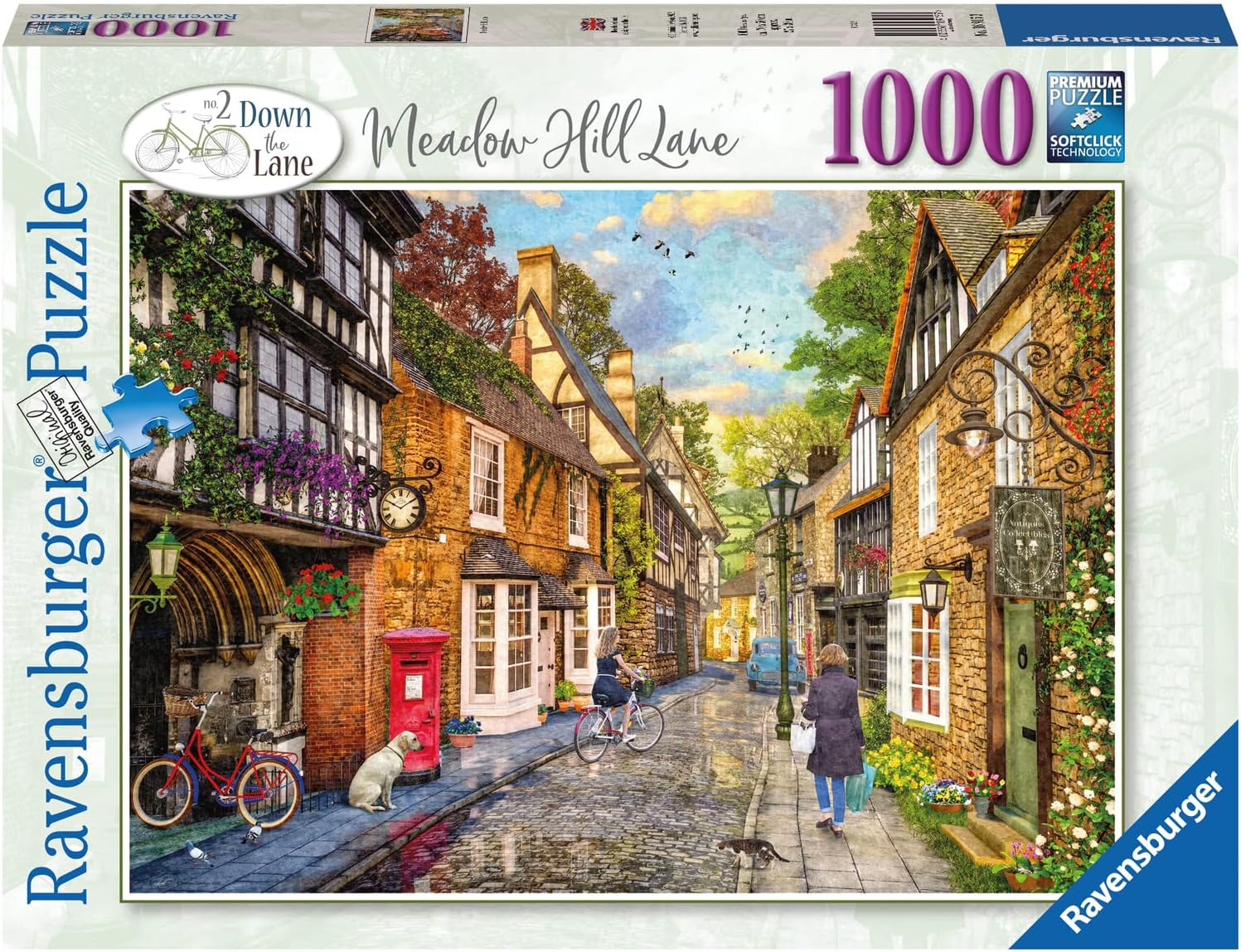 Puzzle Ravensburger din 1000 de piese - Pe aleea nr.2, Meadow Hill Lane