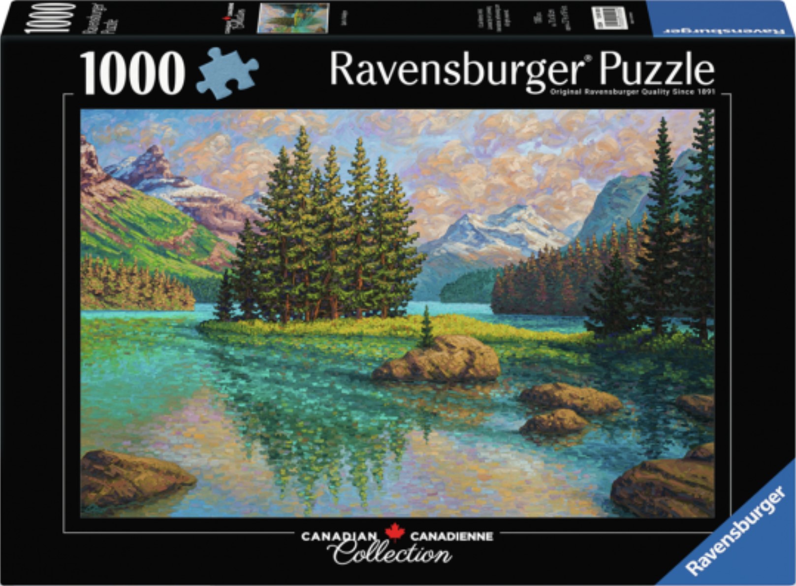 Puzzle Ravensburger din 1000 piese - Spiritul lacului Maligne