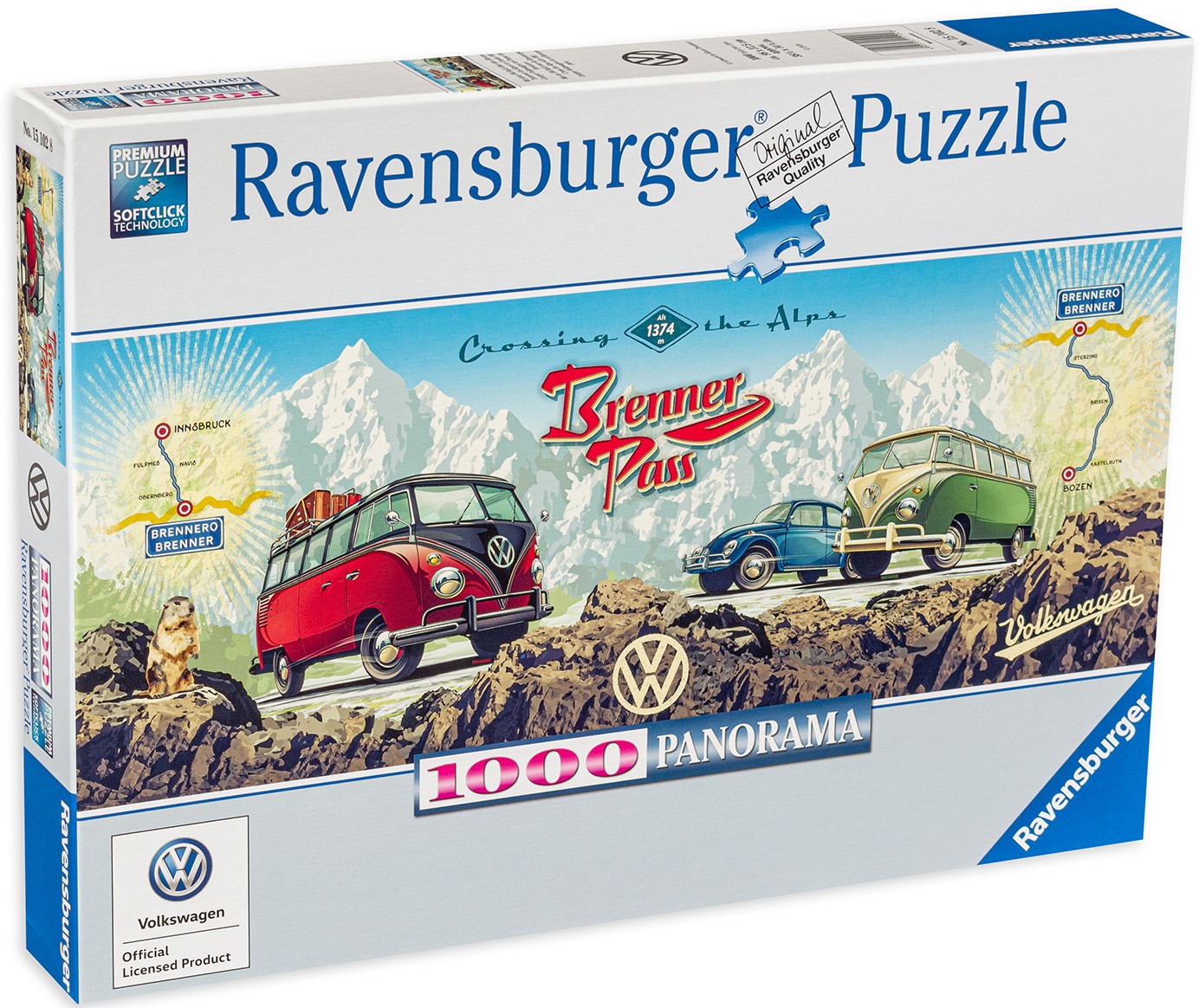 Puzzle Ravensburger din 1000 de piese - Excursie in Alpi