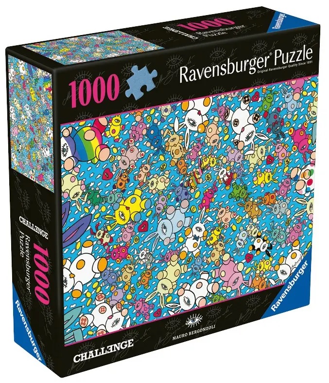 Puzzle Ravensburger din 1000 piese - Explozia iepurașilor magici