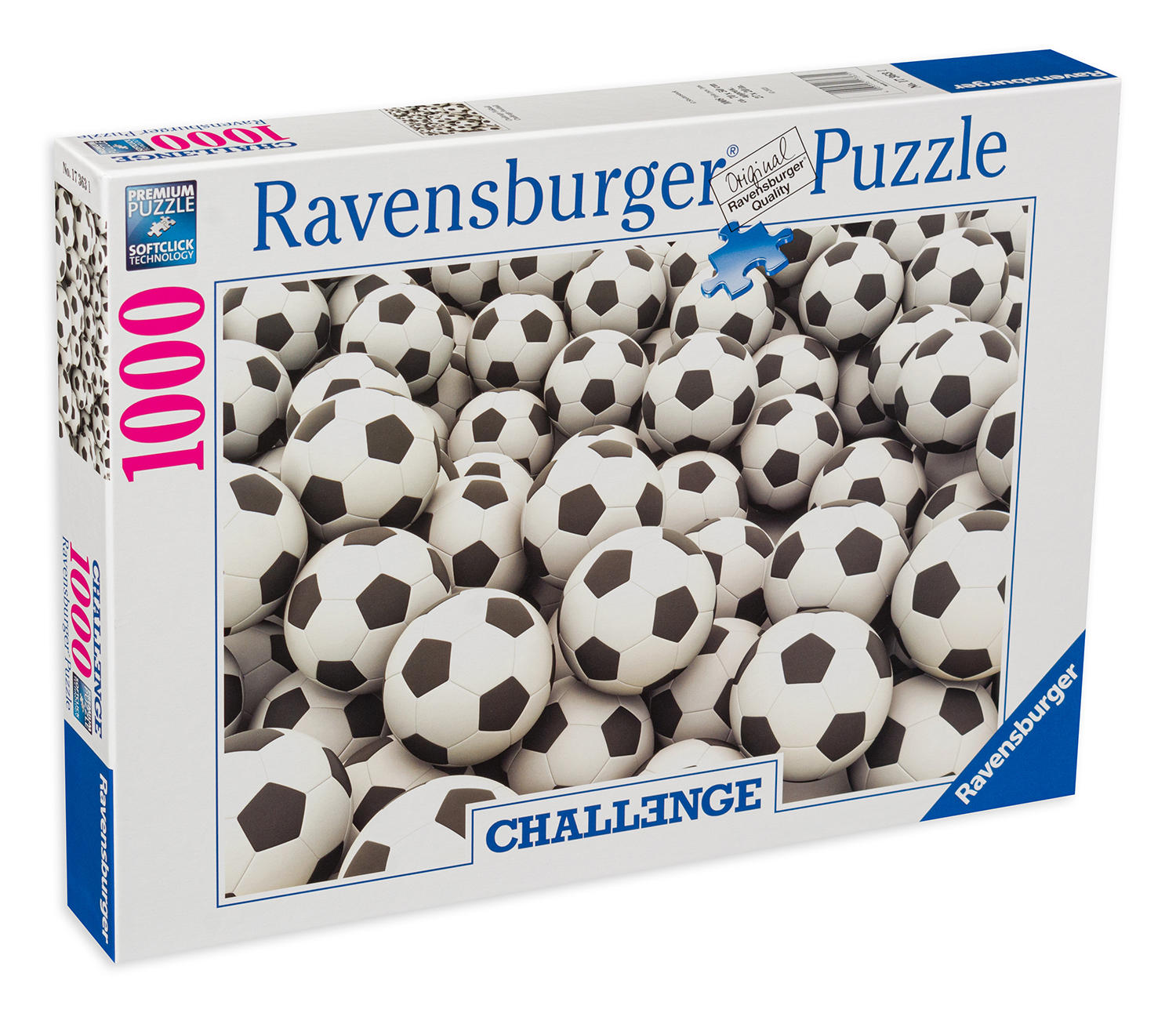 Puzzle Ravensburger din 1000 de piese - Mingi de fotbal