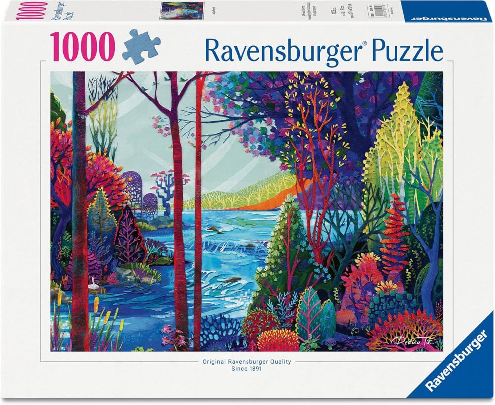 Puzzle Ravensburger din 1000 piese - Pădurea indigo