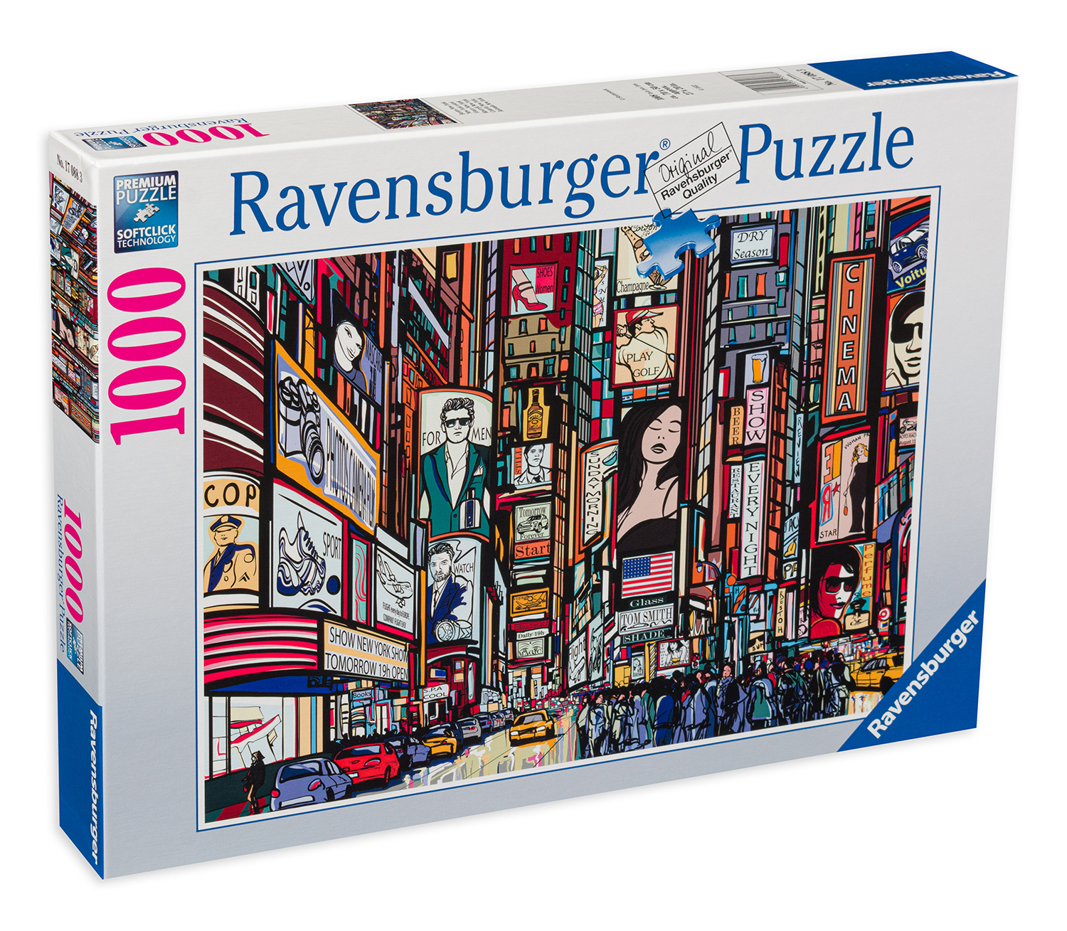 Puzzle Ravensburger din 1000 de piese - New York plin de culoare