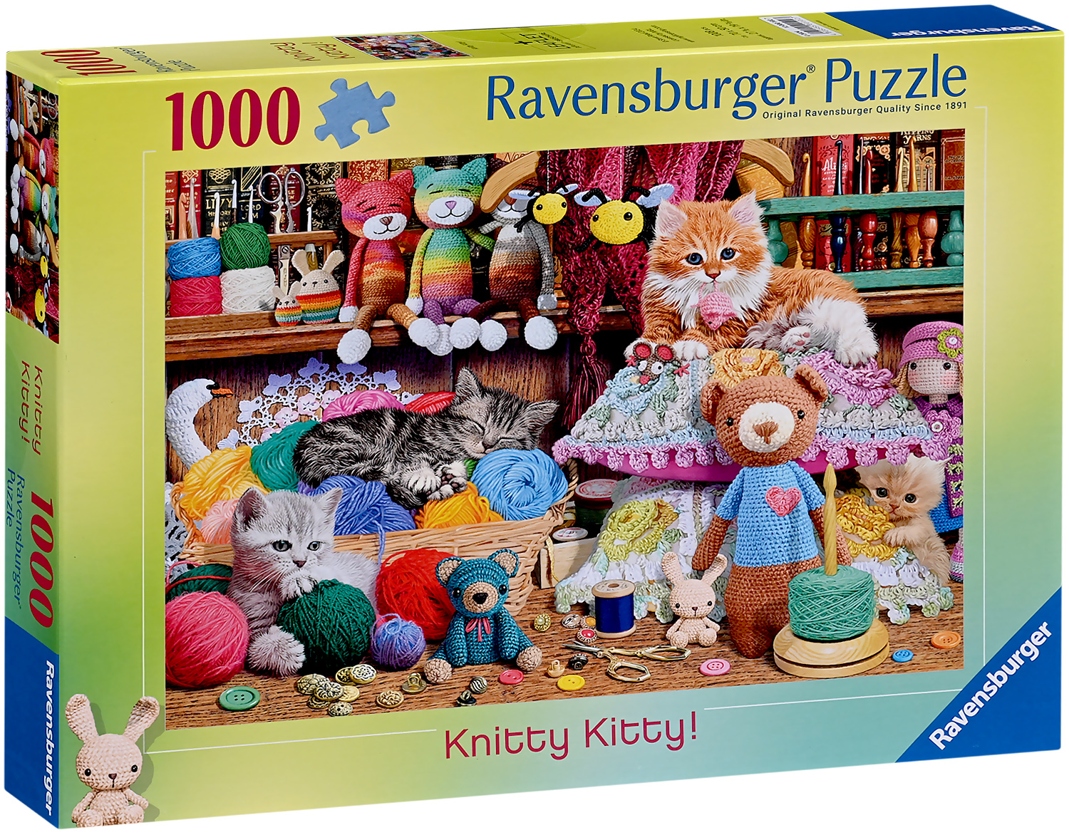 Puzzle Ravensburger din 1000 piese - Pisicuțe în fire