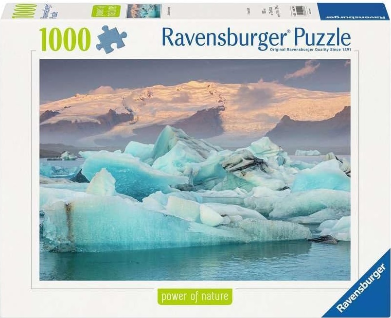Puzzle Ravensburger din  1000 piese -  Lac glaciar din Islanda