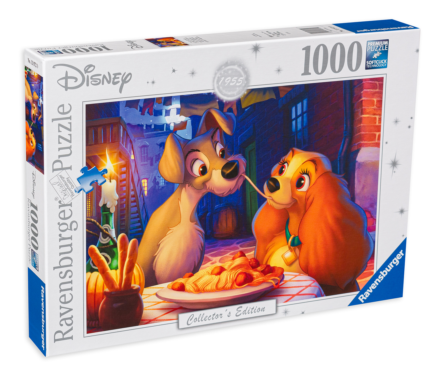 Puzzle Ravensburger din 1000 de piese - Doamna si Vagabondul