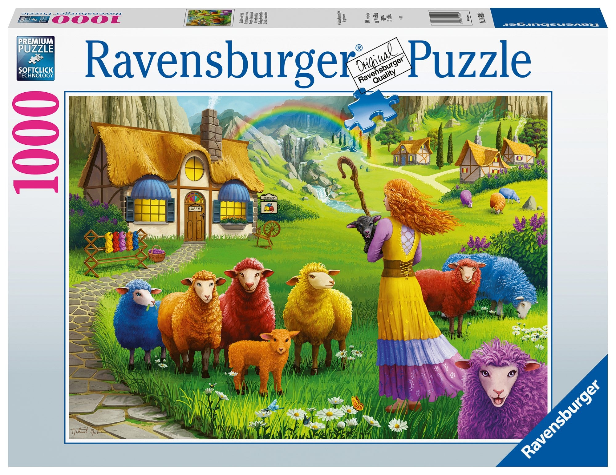 Puzzle Ravensburger din 1000 piese - Magazin de fire „Oaia fericită”