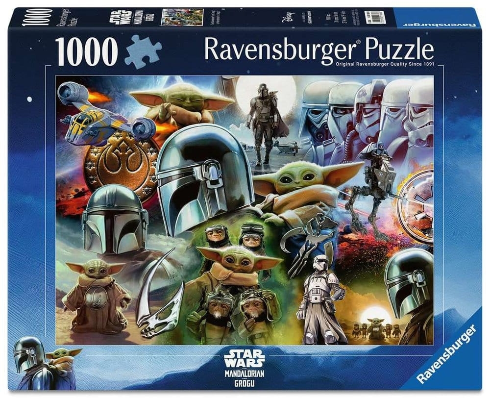 Puzzle Ravensburger din 1000 piese - Mandalorianul și Grogu