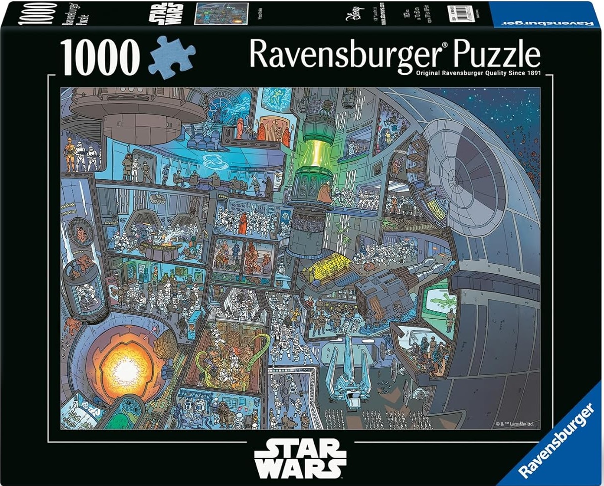 Puzzle Ravensburger din 1000 de bucăți  - Războiul Stelelor: Unde este Wookiee-ul?