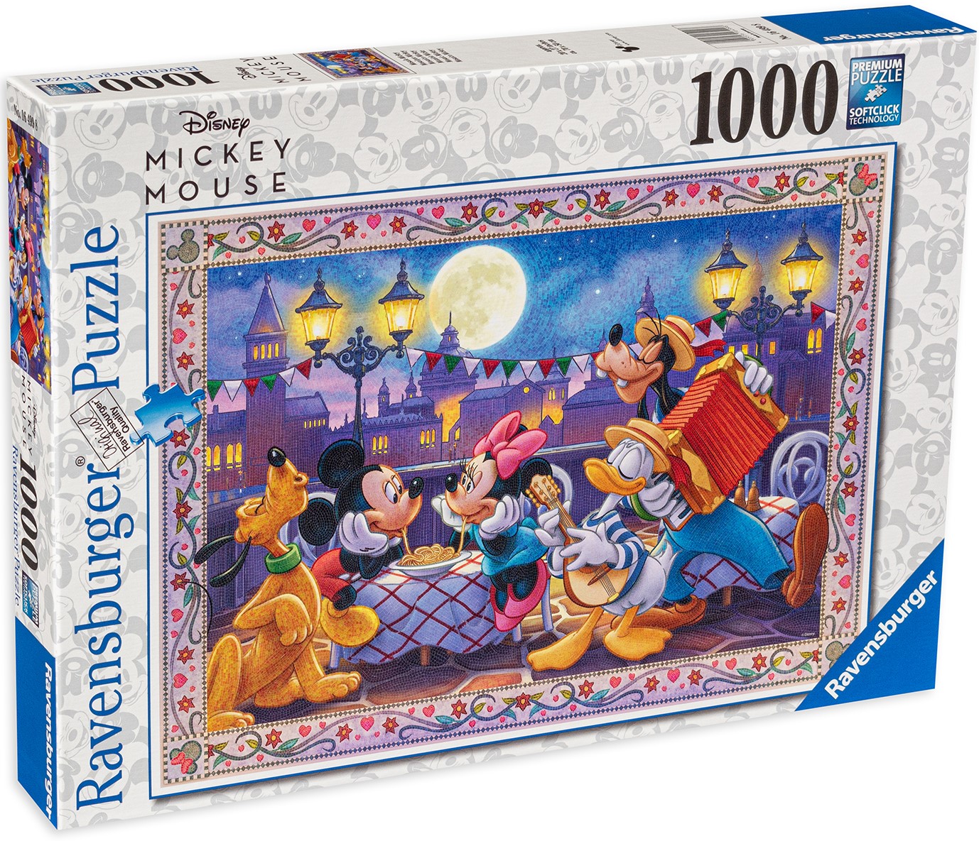 Puzzle Ravensburger din 1000 de piese - Mickey și Minnie la cină