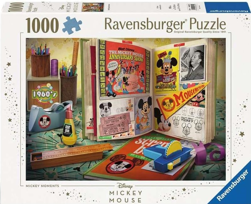 Puzzle Ravensburger din  1000 piese - Momente Mickey Mouse, 1960