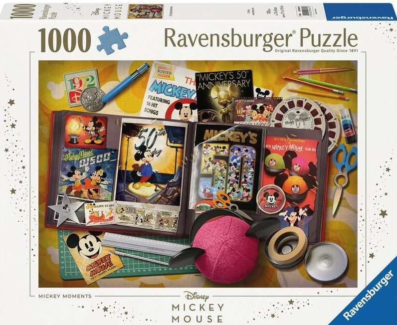 Puzzle Ravensburger din  1000 piese - Momente Mickey Mouse, 1970