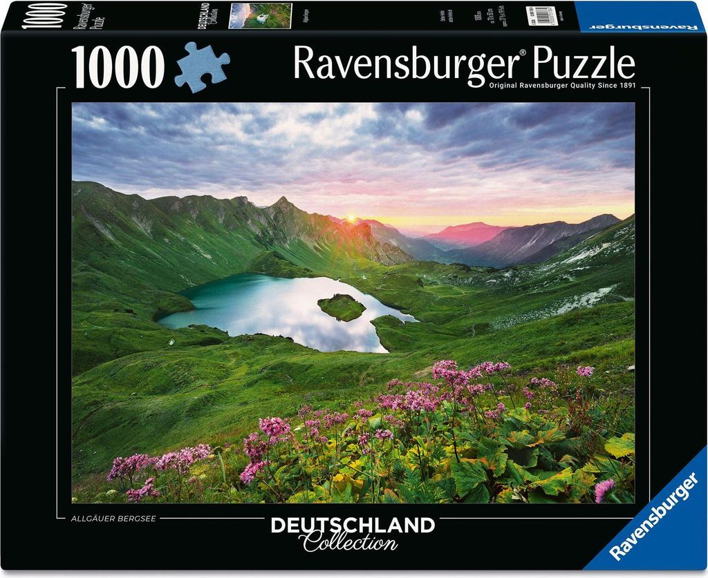 Puzzle Ravensburger din 1000 piese - Lacul de munte din Allgäu