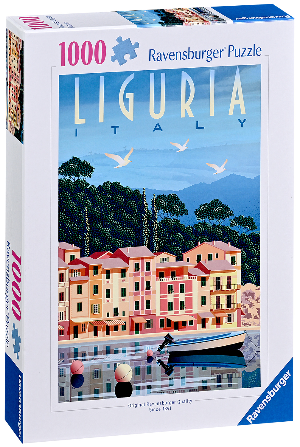 Puzzle Ravensburger din 1000 piese - Carte poștală din Liguria