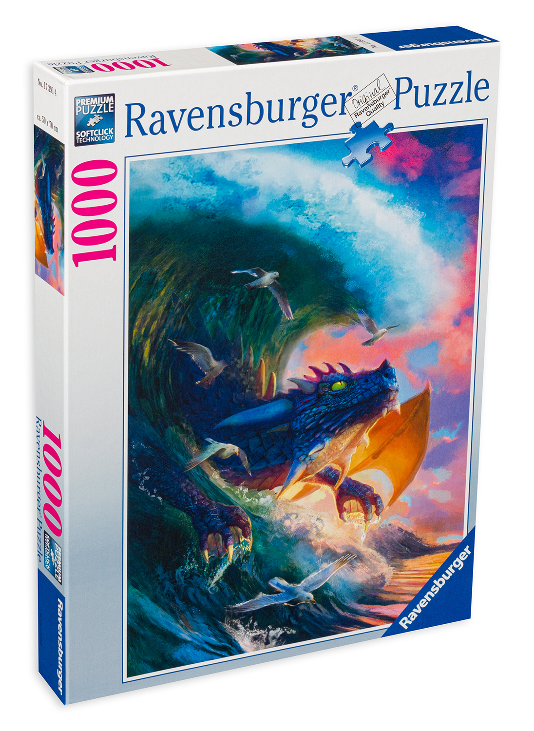 Puzzle Ravensburger din 1000 de piese - Competiția cu dragoni