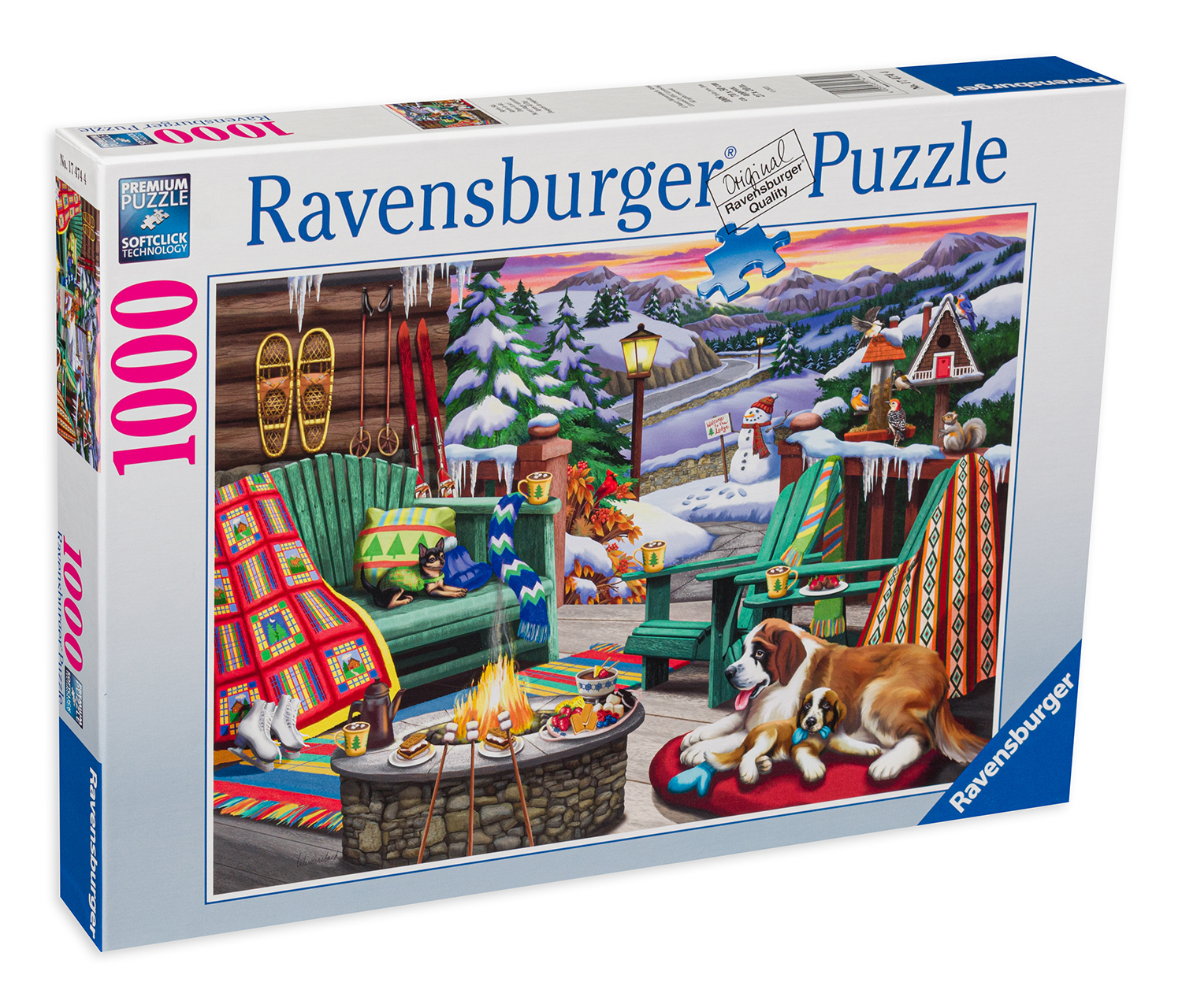 Puzzle Ravensburger din 1000 de piese - Vacanță la schi