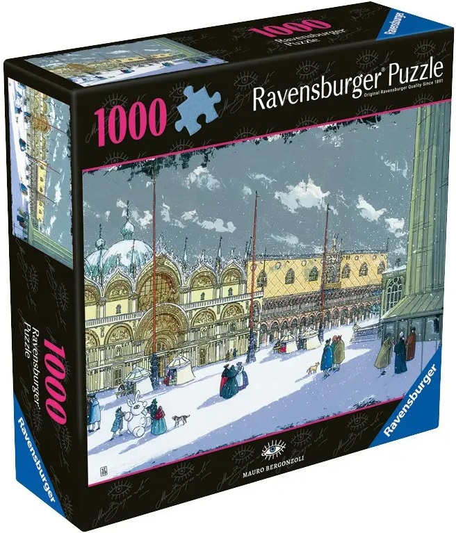 Puzzle Ravensburger din  1000 piese - Zăpadă în Veneția