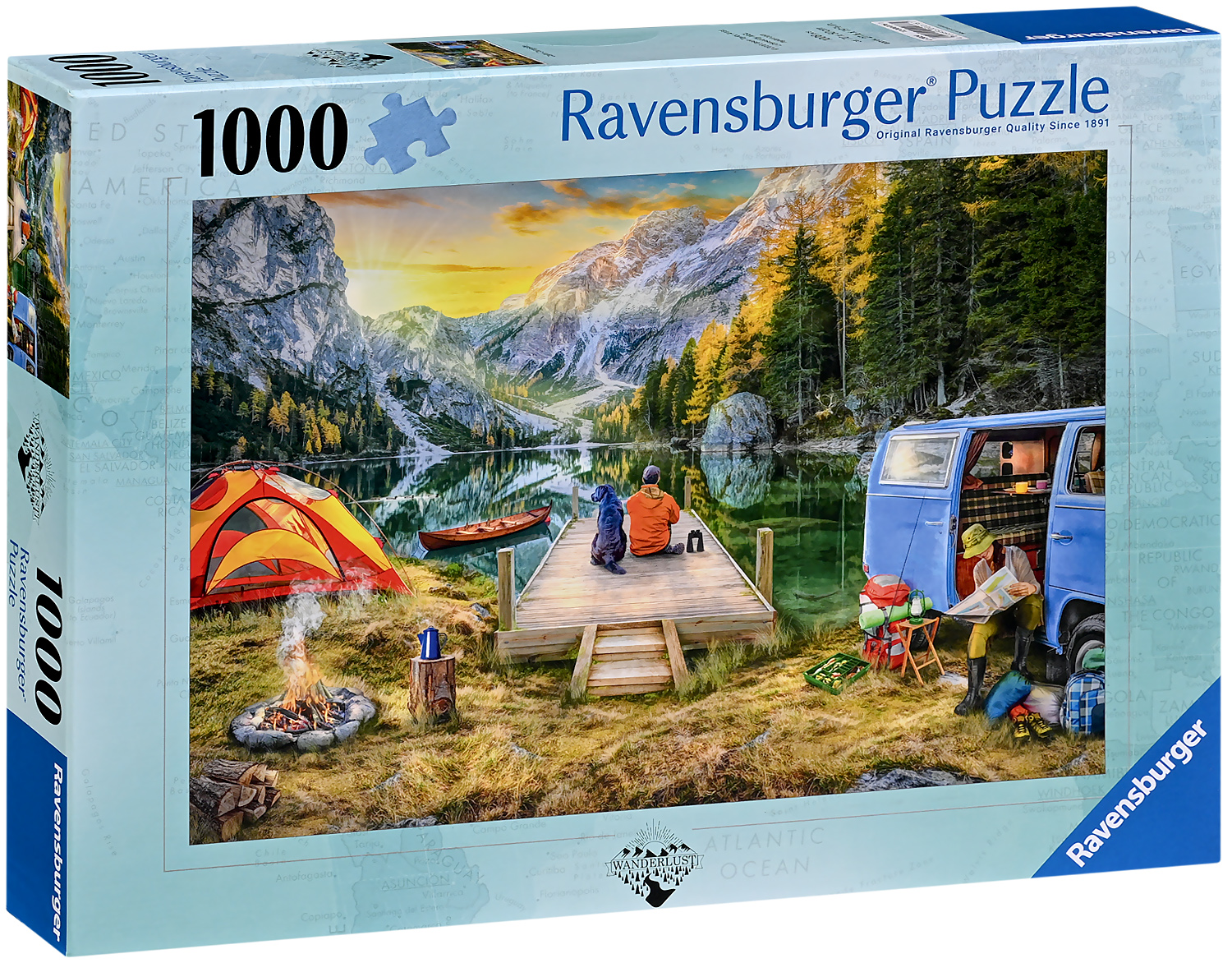 Puzzle Ravensburger din 1000 piese - Camping liniștit