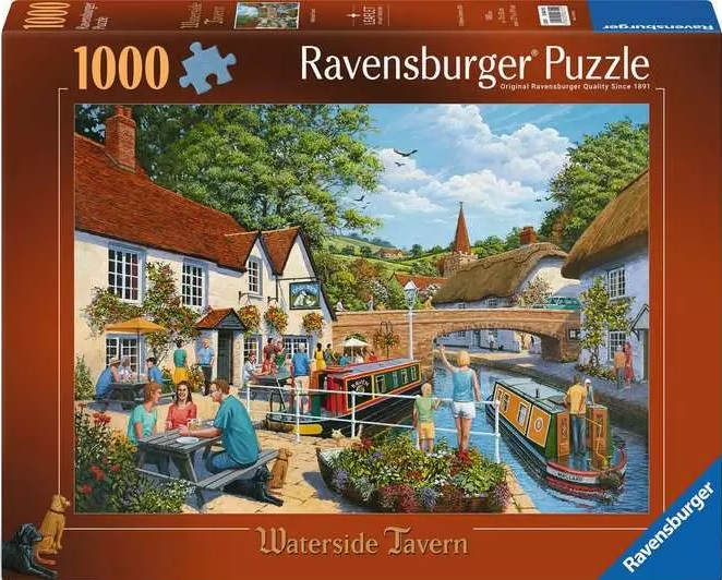 Puzzle Ravensburger din 1000 de bucăți  - Taverna de lângă râu