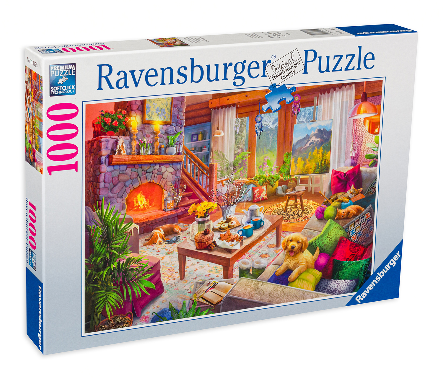 Puzzle Ravensburger din 1000 de piese - Cabana confortabilă