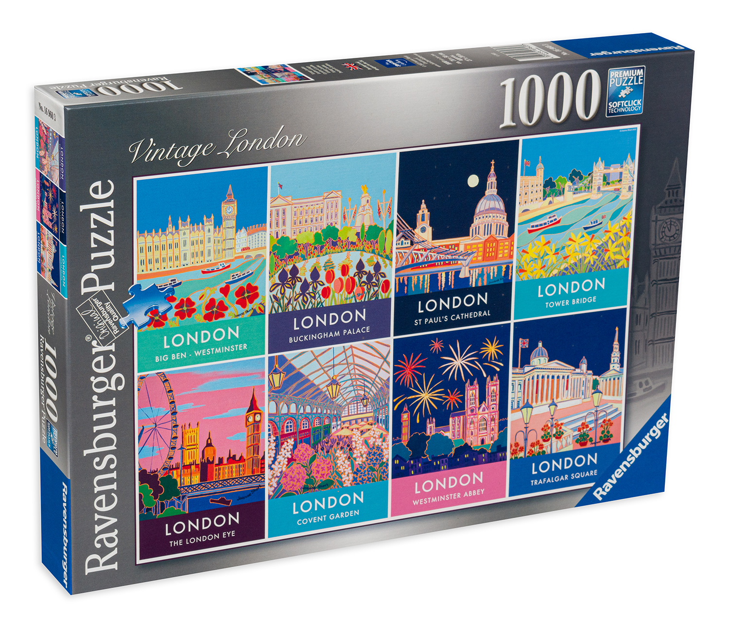 Puzzle Ravensburger din 1000 de piese - Londra vintage