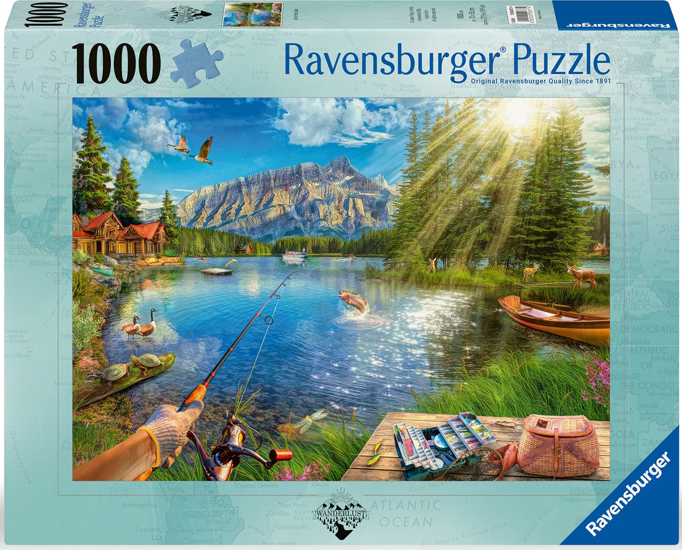 Puzzle Ravensburger din 1000 de piese - Viața pe lac