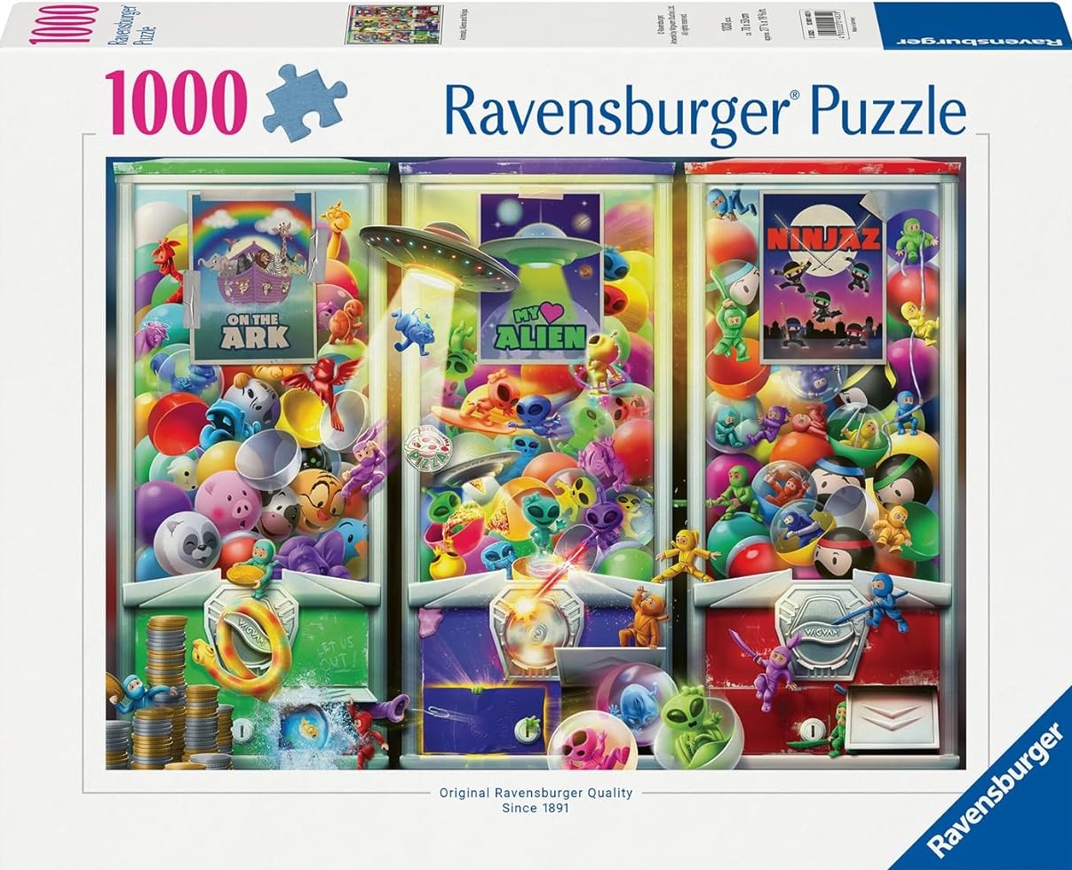Puzzle Ravensburger din  1000 piese - Animale, extratereștri și ninja