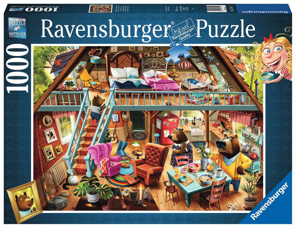 Puzzle Ravensburger din 1000 de piese - Goldilocks este prins!