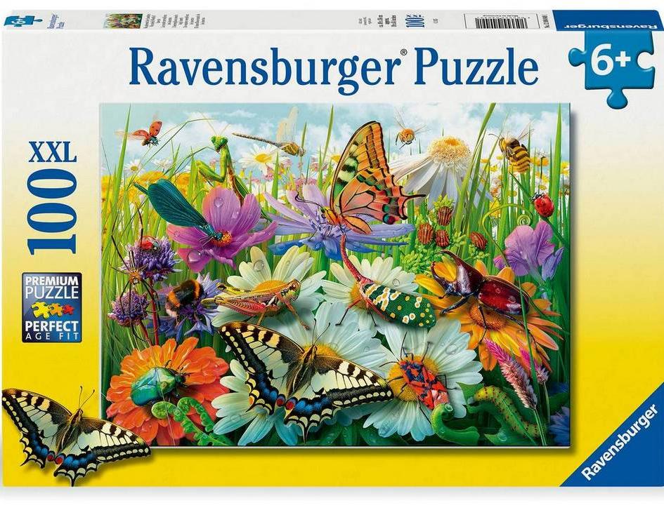 Puzzle Ravensburger din 100 piese - Lumea minunată a insectelor