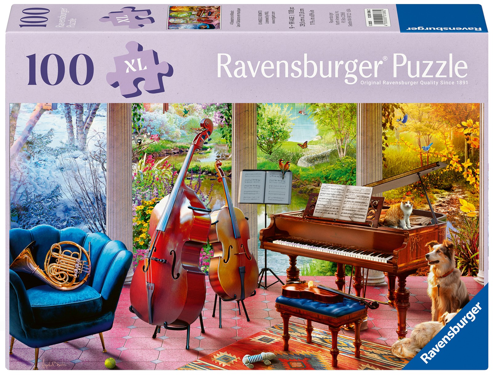 Puzzle Ravensburger din  100 XL piese - Muzica celor patru anotimpuri